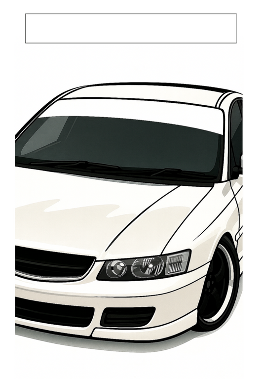 Solid Gloss White Sun Strip | Window Banner