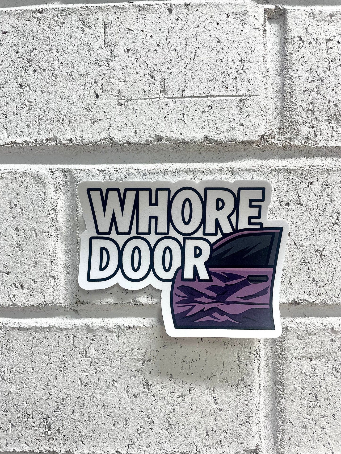 Whore Door Sticker