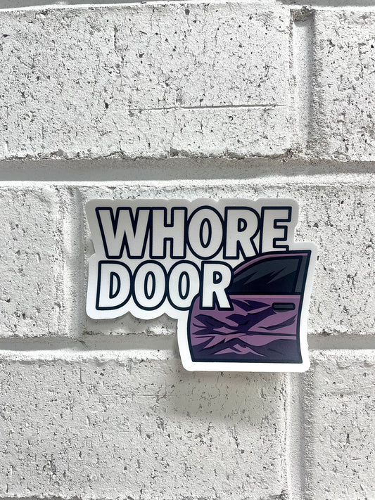 Whore Door Sticker