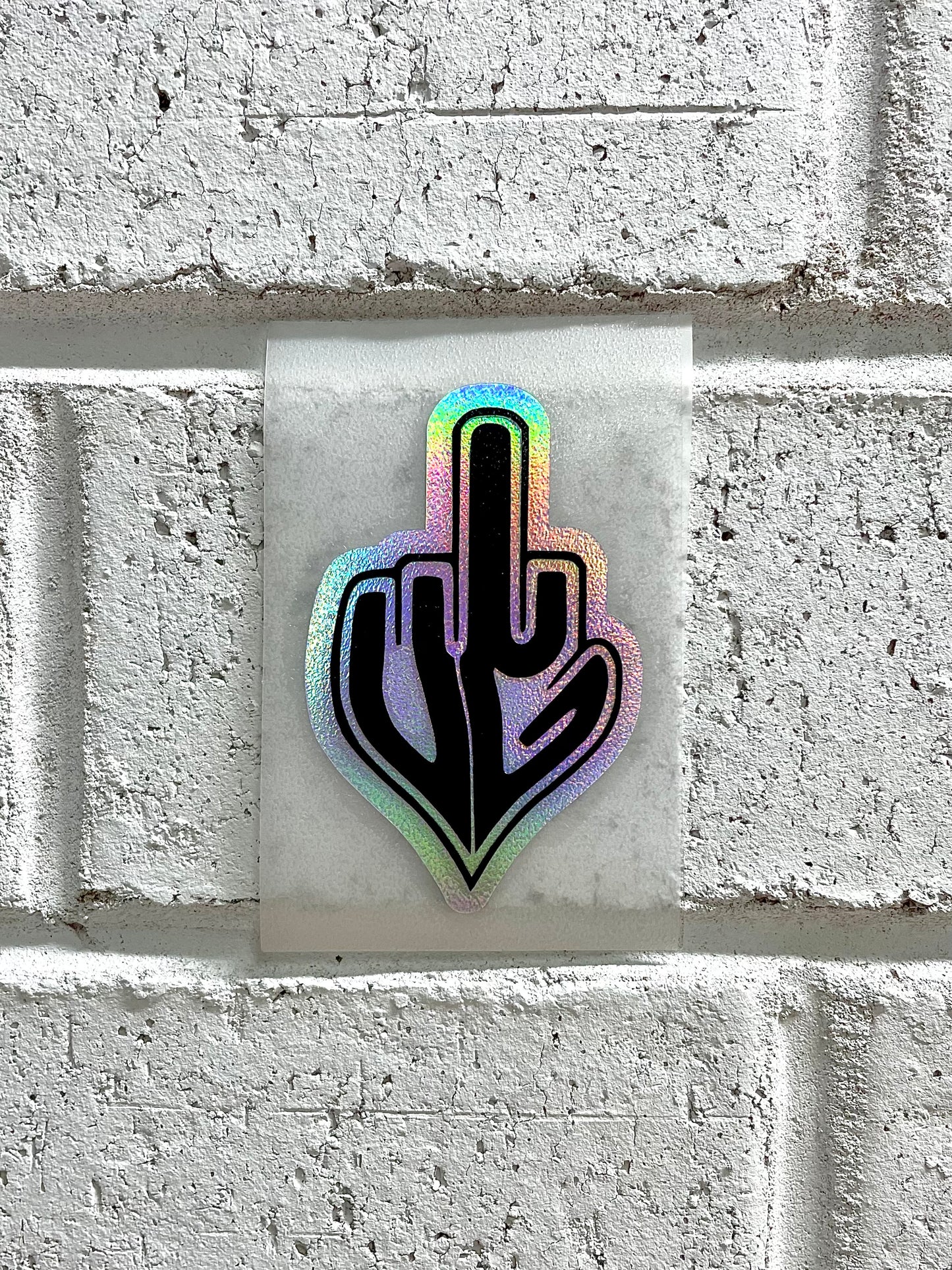 2 Layer UG Middle Finger Sticker