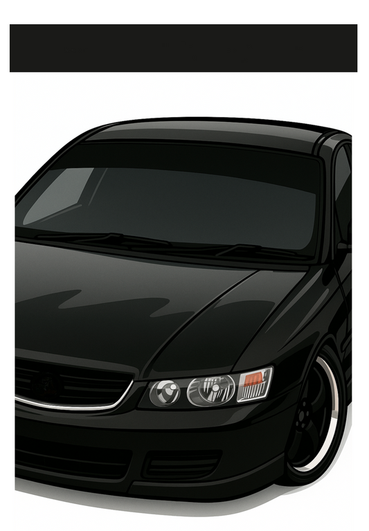 Solid Matte Black Window Banner