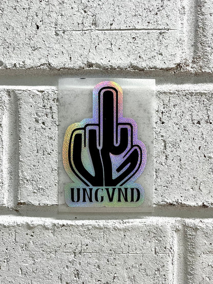 2 Layer Ungvnd Middle Finger | Car Decal