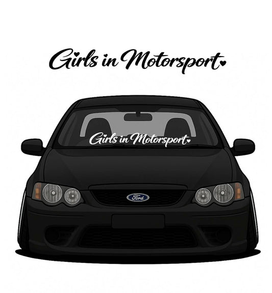 “Girls In Motorsport” - Car Windshield Banner