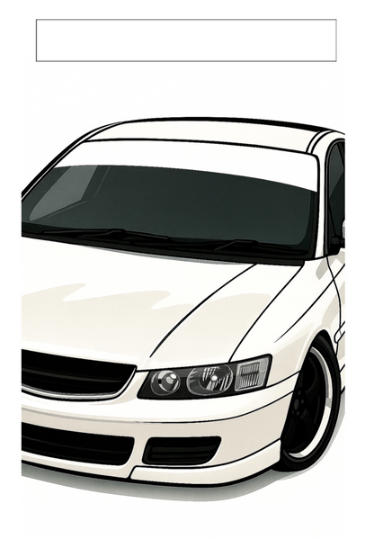 Solid Gloss White Sun Strip | Window Banner