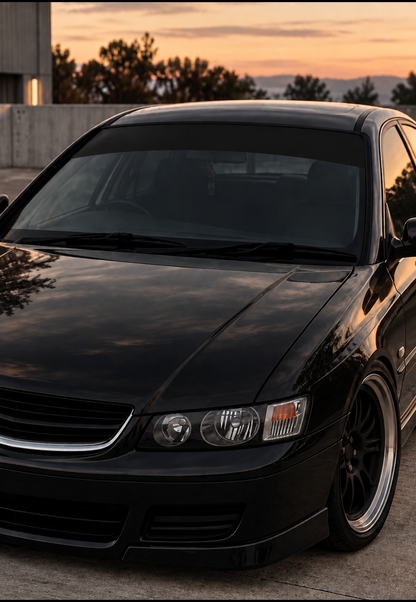Solid Matte Black Sun Strip | Window Banner