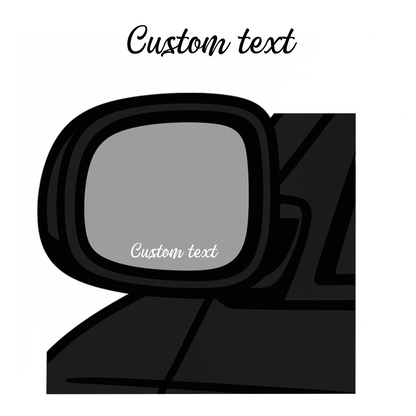 Side Mirror Car Decal | Custom Text Cursive