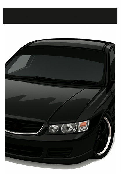 Solid Matte Black Sun Strip | Window Banner