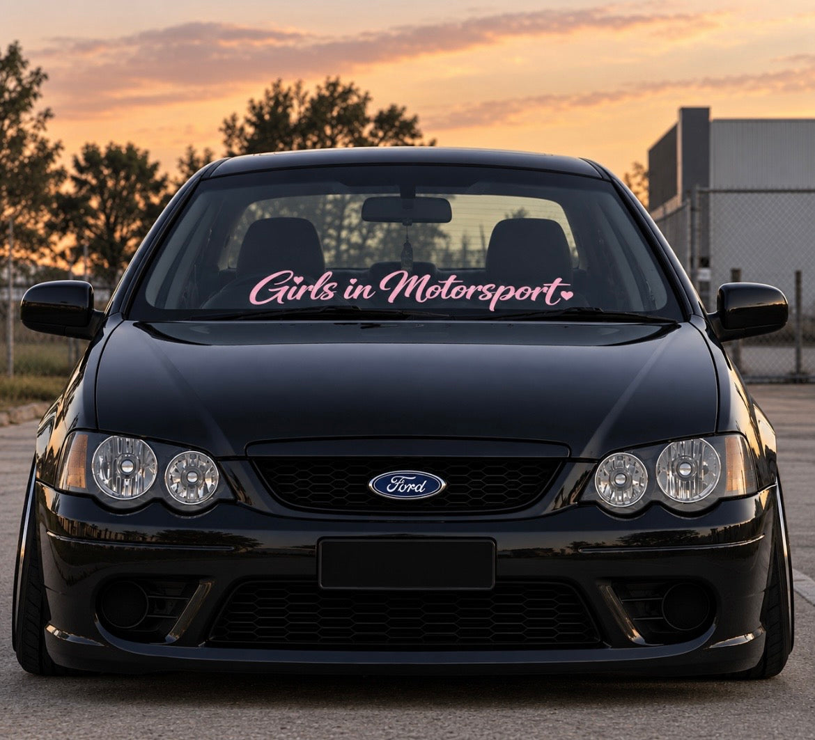 Girls In Motorsport | Car Window Banner