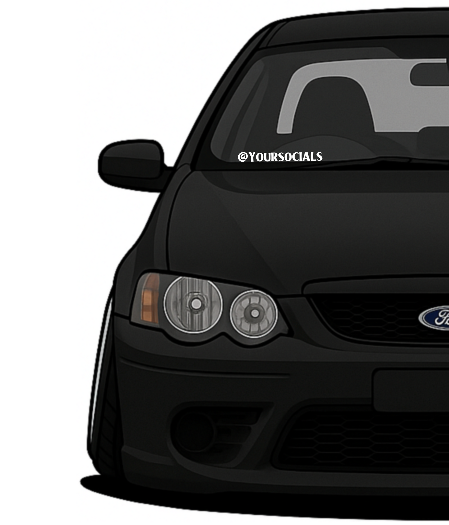 @ Custom Socials - Car Sticker