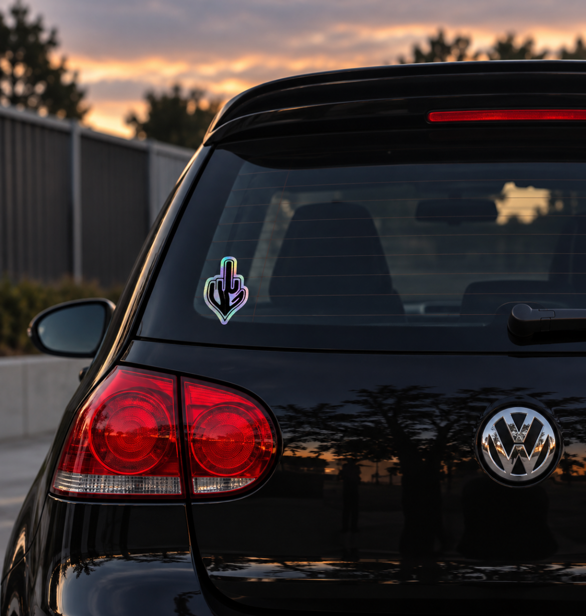 2 Layer UG Middle Finger | Car Decal